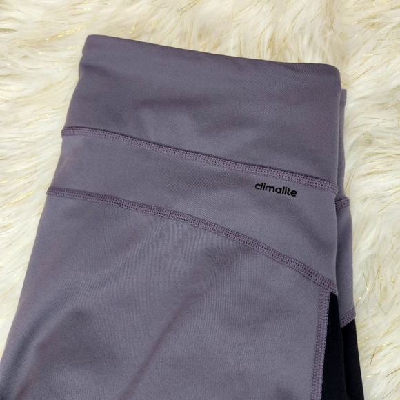 Adidas Climalite High Rise Classic Stripe Capri Leggings - Picture 3 of 7